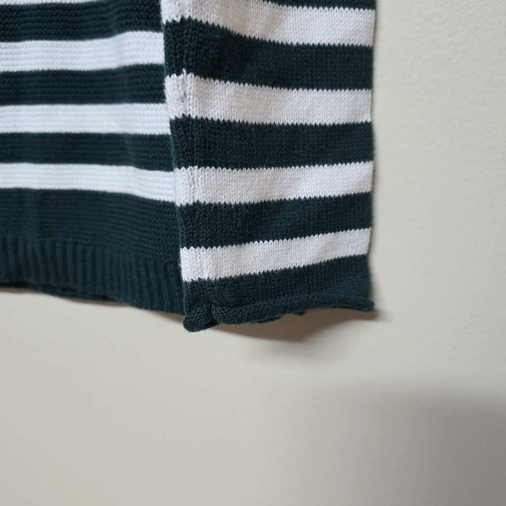 Alice Walk Womens Cotton Mock Neck Green Stripe Sweater Discontinued Color Sz S - Picture 7 of 11